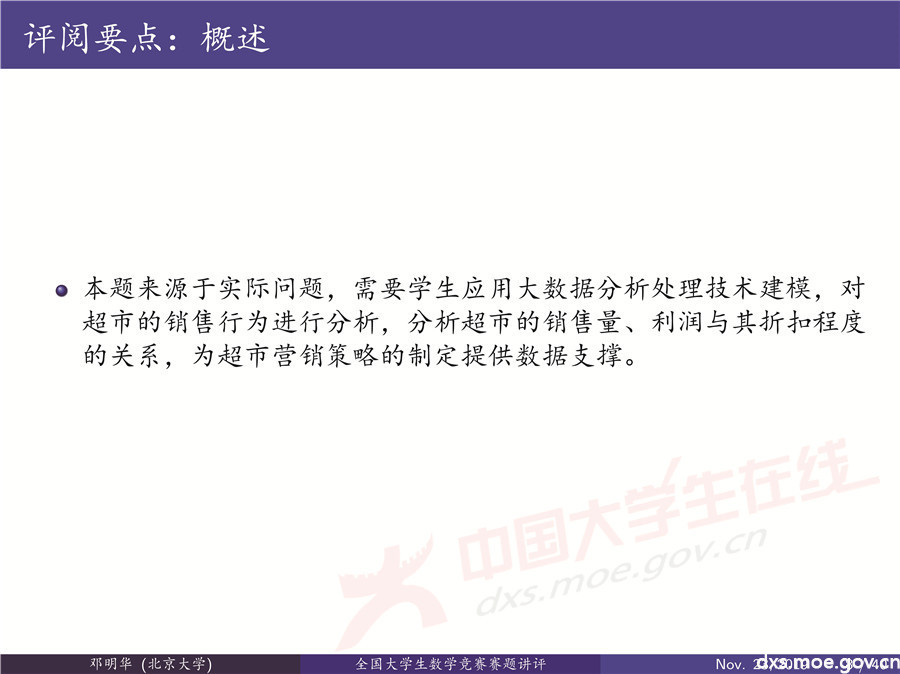 2019全國大學生數學建模競賽講評：“薄利多銷”分析-CUMCM2019E