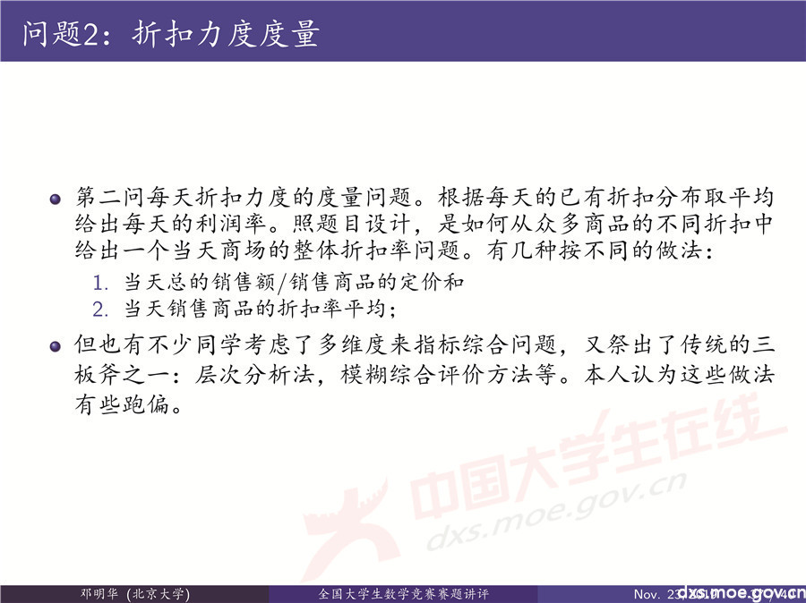 2019全國大學生數學建模競賽講評：“薄利多銷”分析-CUMCM2019E